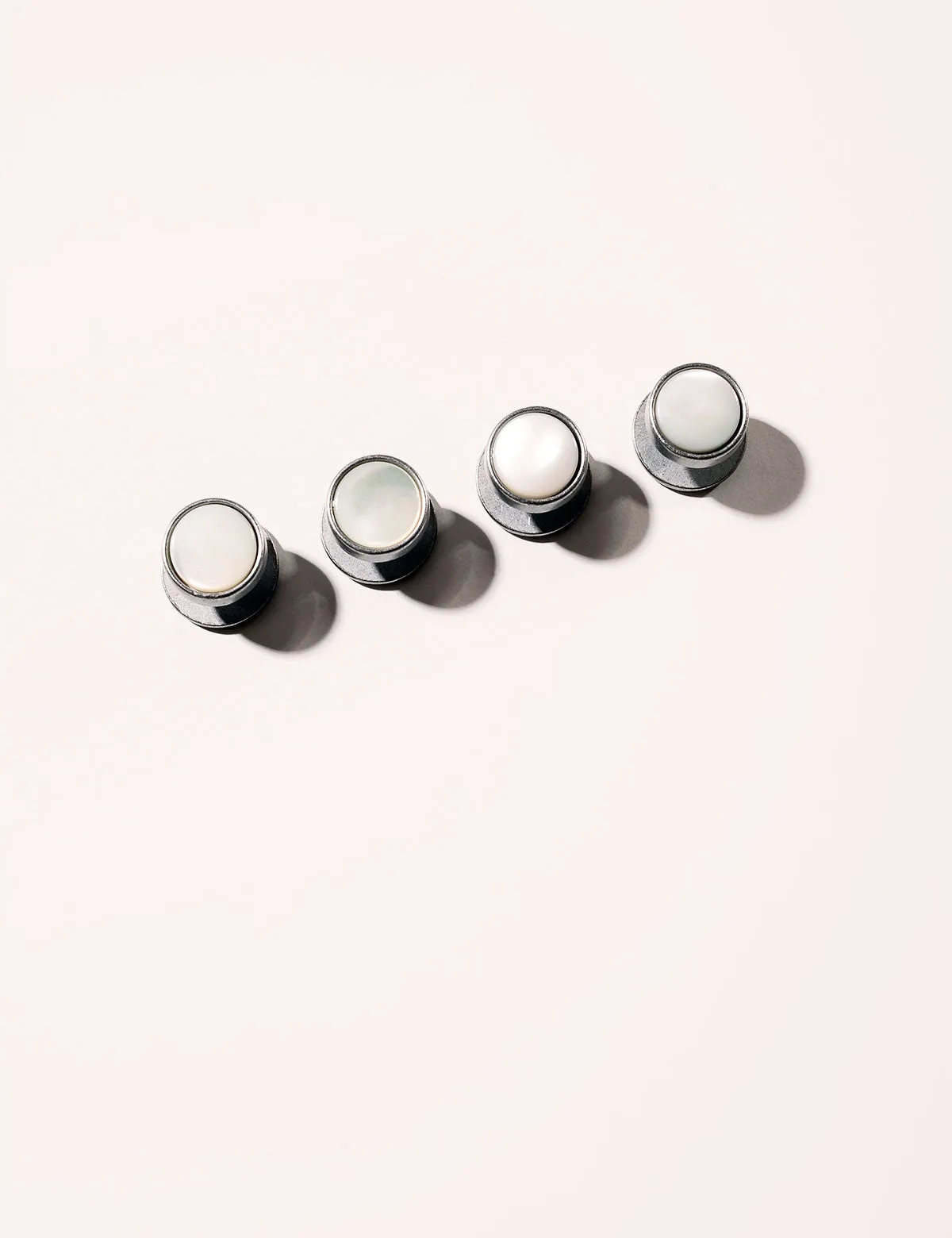 FINAL SALE: Mother of Pearl & Steel Dress Studs