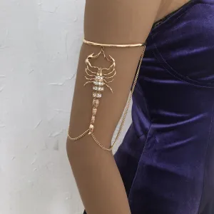 Flytonn Bracelet Scorpion Arm Creative Retro Geometric Jewelry Prom Wedding Party Jewelry Accessories Woman Golden Arm Chain Gift