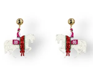 Glitter Horse Earrings