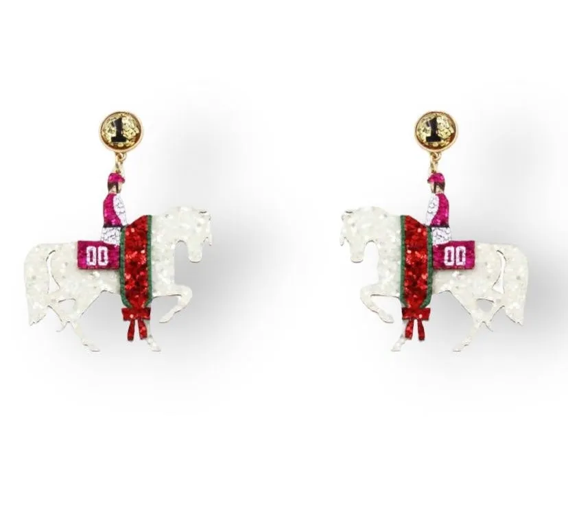 Glitter Horse Earrings