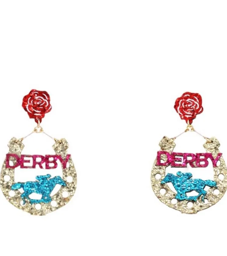 Glitter Horse Earrings