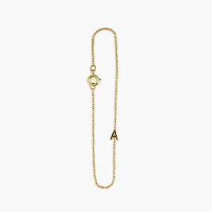 Gold Mini Initial Bracelet