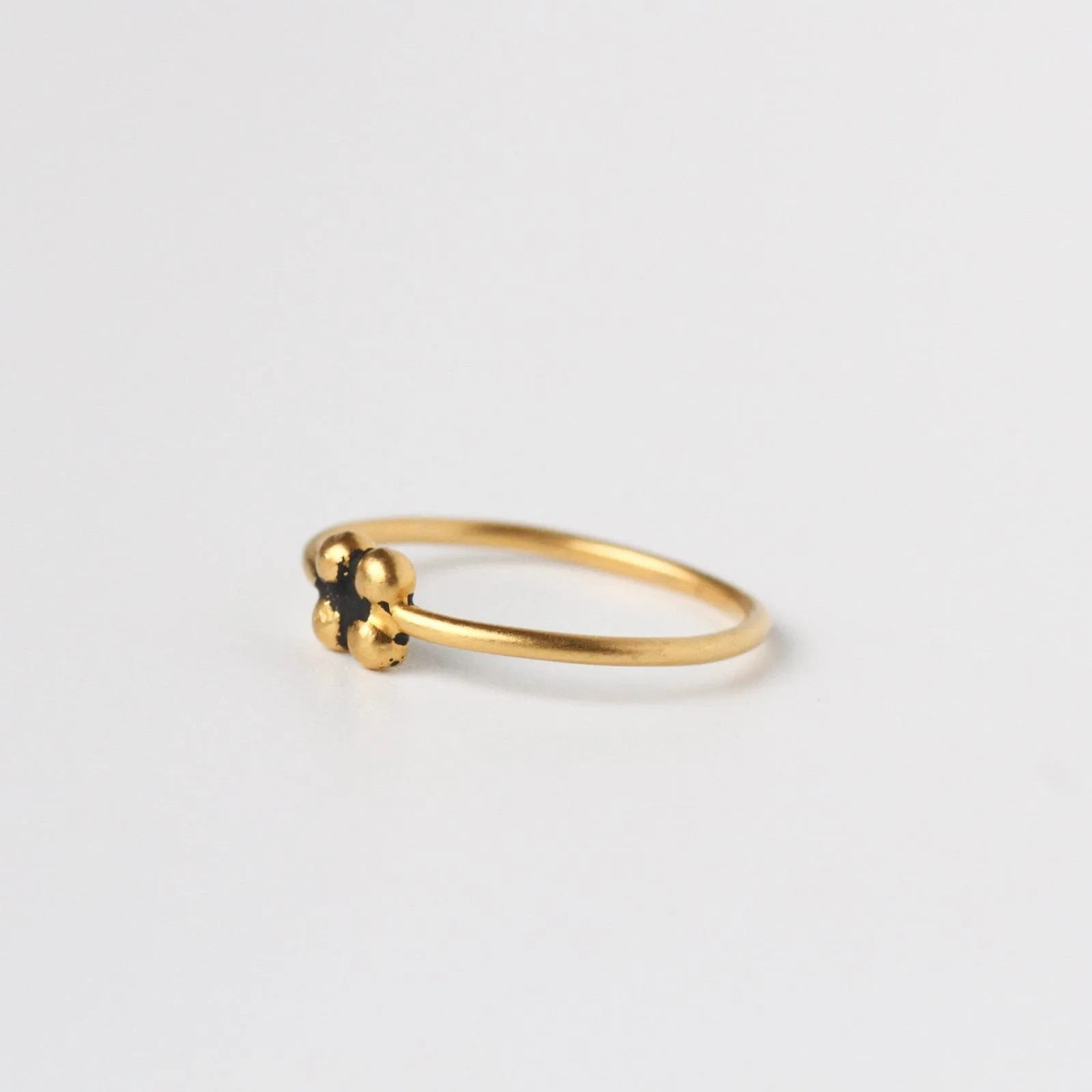 Gold Plated Brass Square Cluster Stacking Band