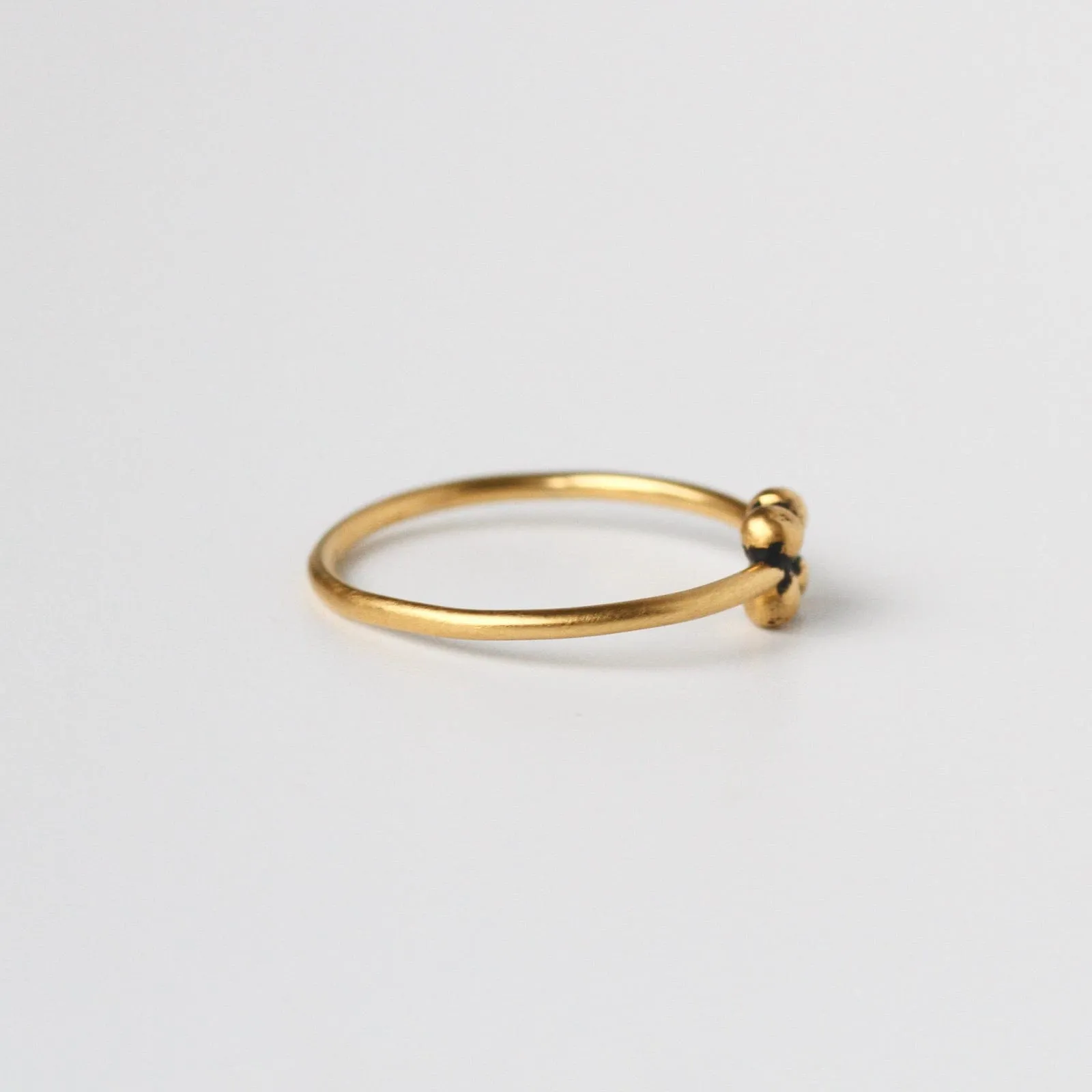 Gold Plated Brass Square Cluster Stacking Band