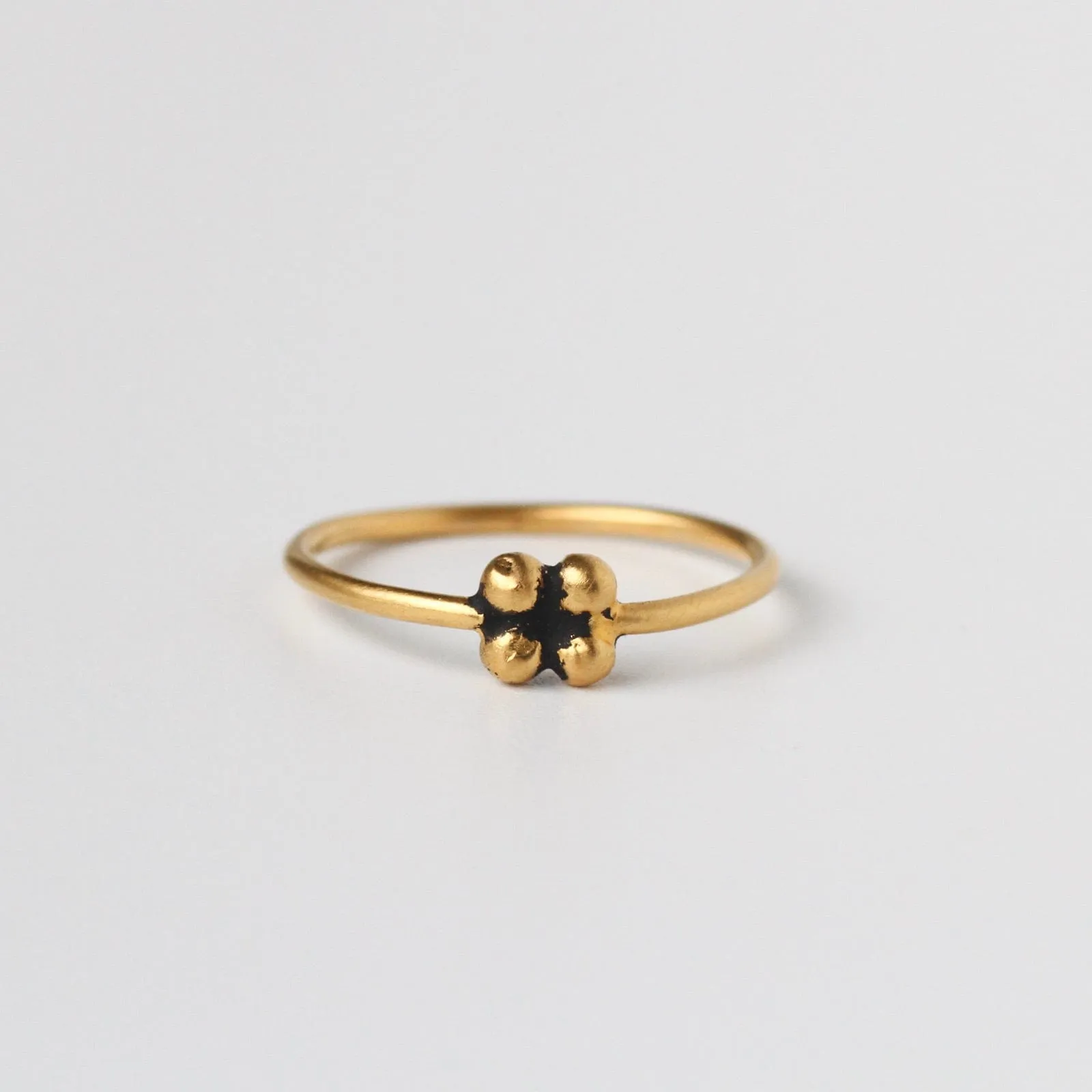 Gold Plated Brass Square Cluster Stacking Band