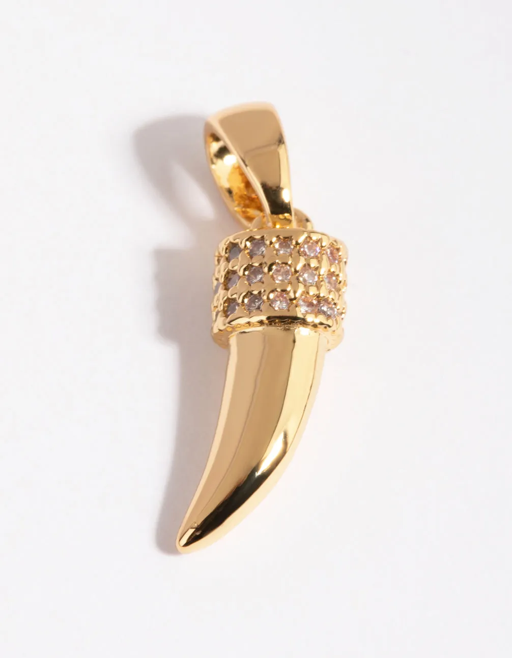 Gold Plated Pave Tooth Charm