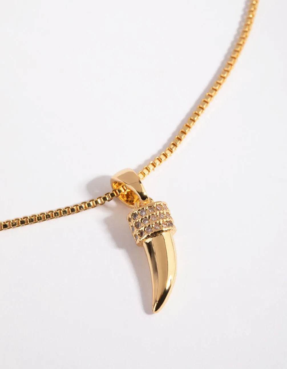 Gold Plated Pave Tooth Charm