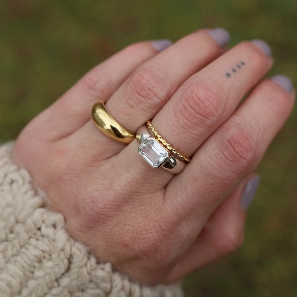 Gold Vermeil Medium Dome Ring