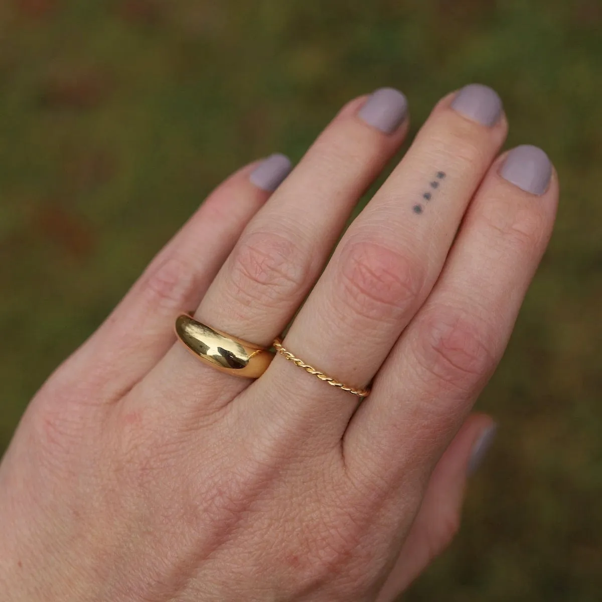 Gold Vermeil Medium Dome Ring