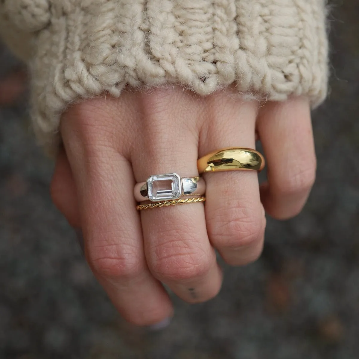 Gold Vermeil Medium Dome Ring