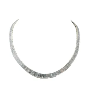 Graduated Baguette Diamond Necklace 24.21 cts