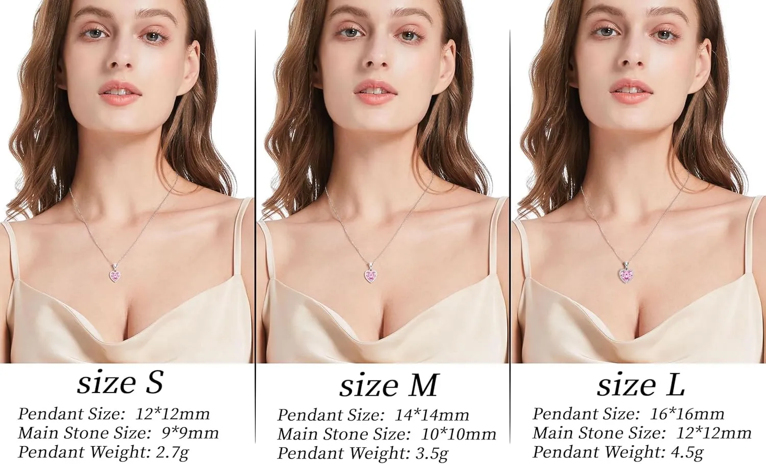 GZWHD Love Heart Pendant Necklaces for Women Girls Cubic Zirconia Birthstone Gift Valentine's Day/Mother's Day/Christmas/Anniversary/Birthday Gift for Mother/Wife/Friend/Daughter/Lover Wedding/Prom/Party Necklace Pendant
