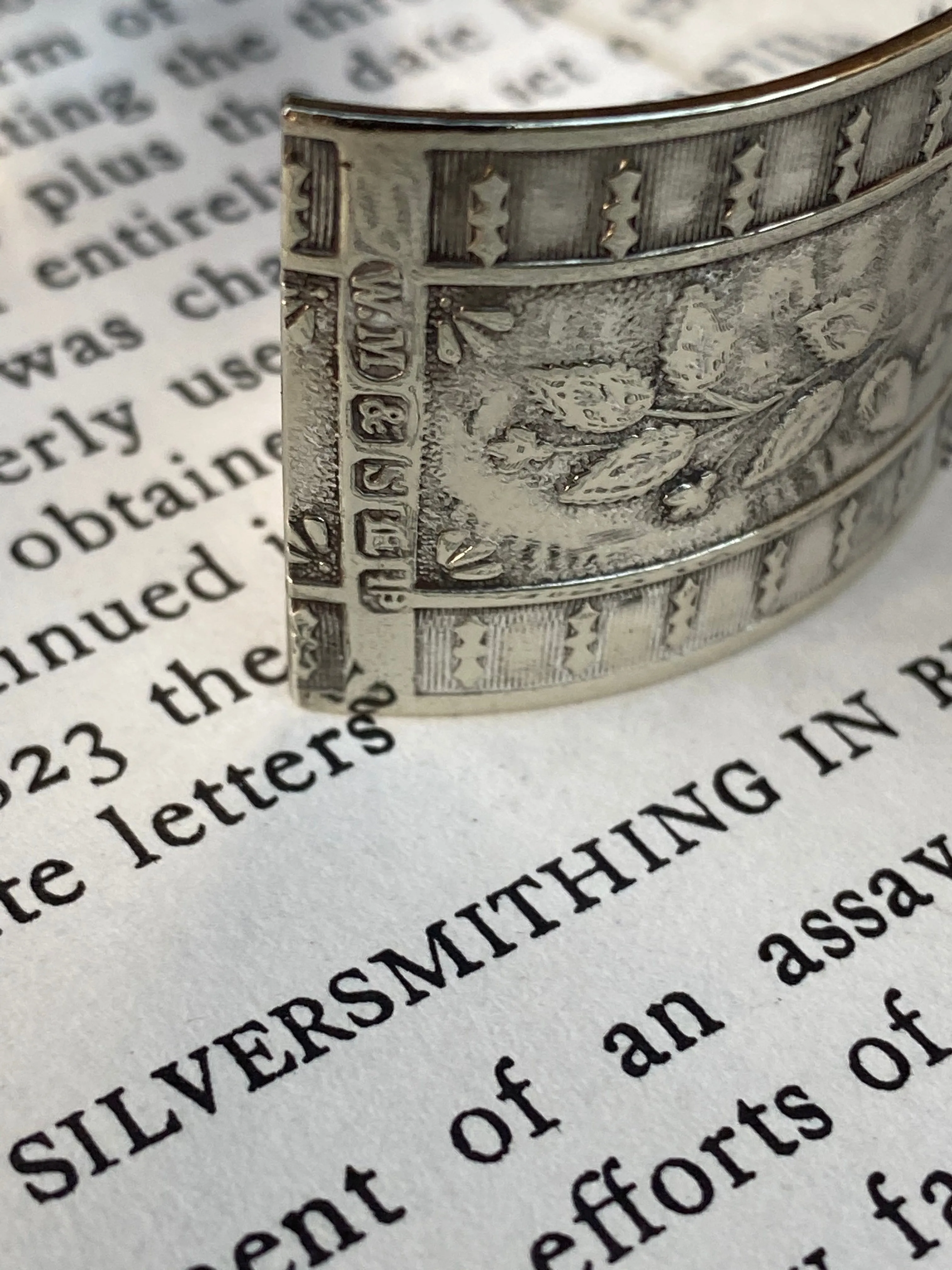 Handcrafted c1838 Vintage Napkin Ring Cuff Bracelet