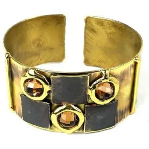 Handcrafted Showplace Brass Cuff - Brass Images (C)