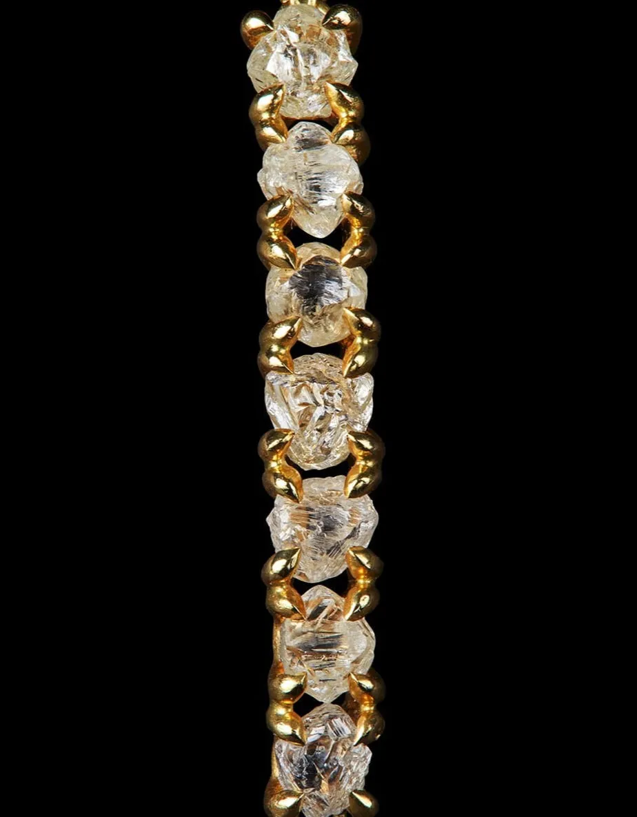 Handcrafted Tennis Gold Chain Bracelet – 2.37 ct