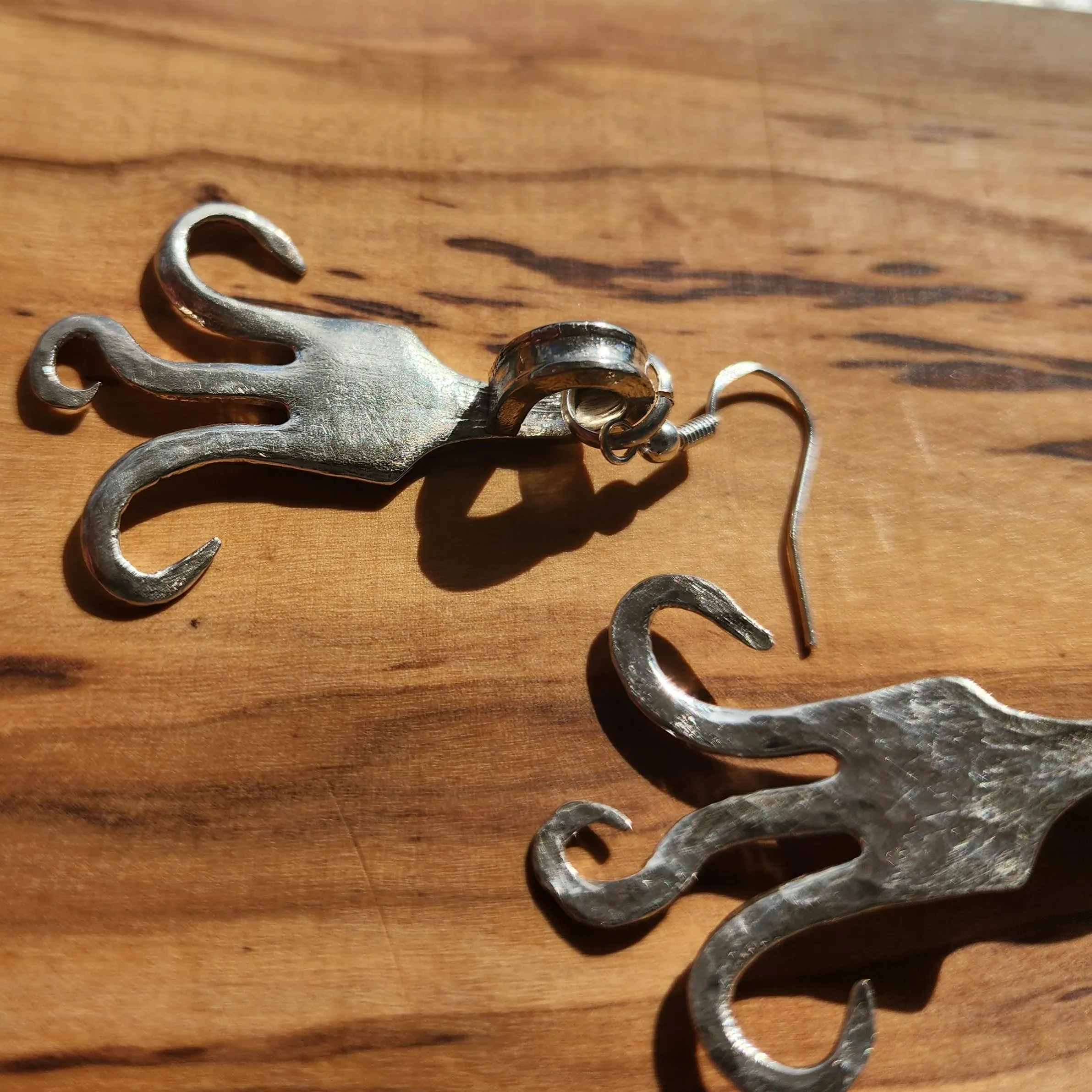 Handmade Vintage Dessert Fork Earrings | Repurposed Flatware Jewelry | Sustainable & Unique