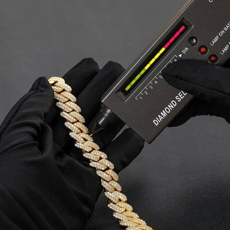 Hip Hop D Color Diamond Cuban Bracelet