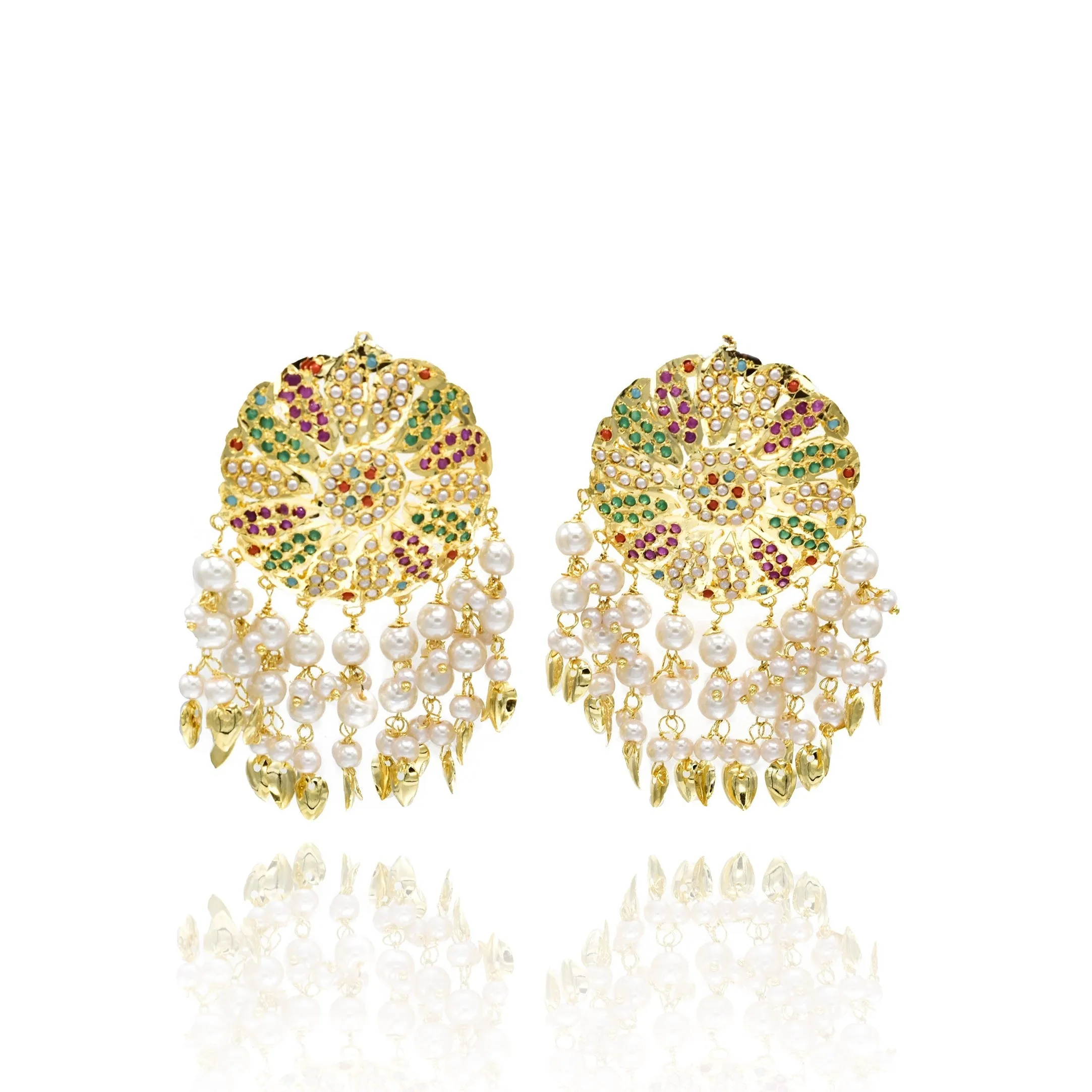 Iffat Jadau Earrings Tikka Set