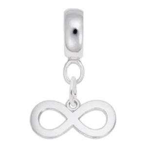 Infinity Charm Dangle Bead In Sterling Silver