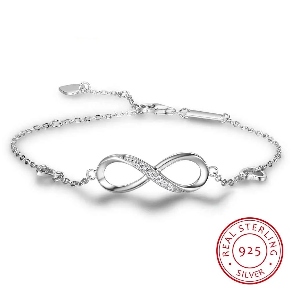 Infinity Fashion Silver Bracelets