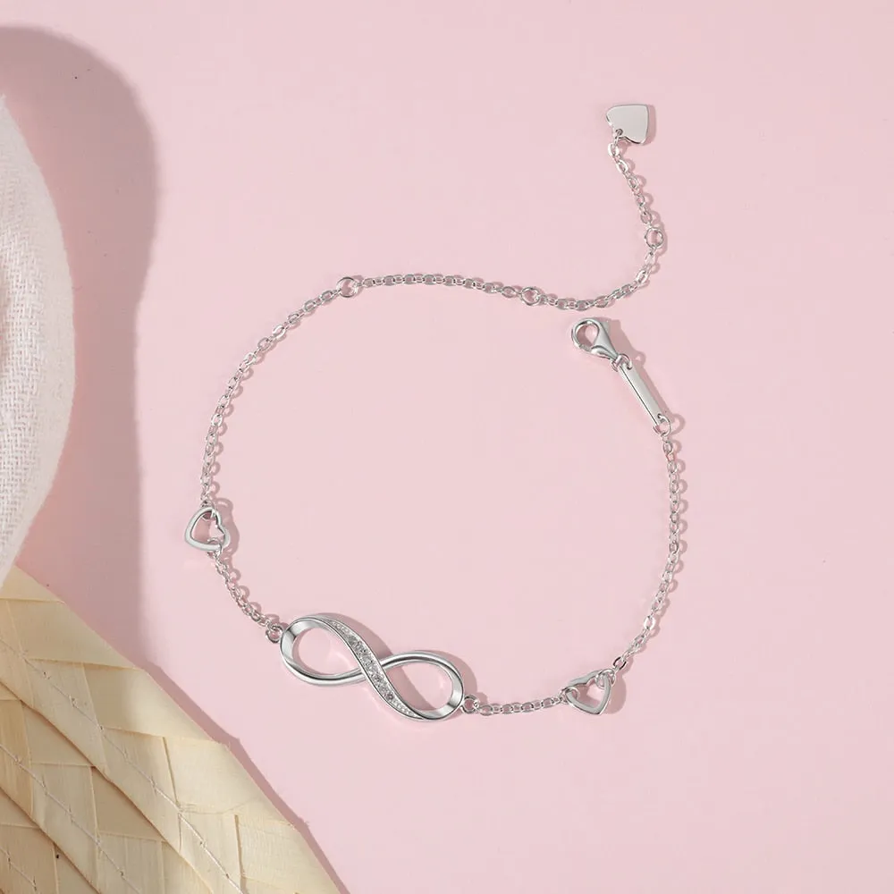 Infinity Fashion Silver Bracelets