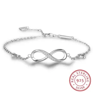 Infinity Fashion Silver Bracelets