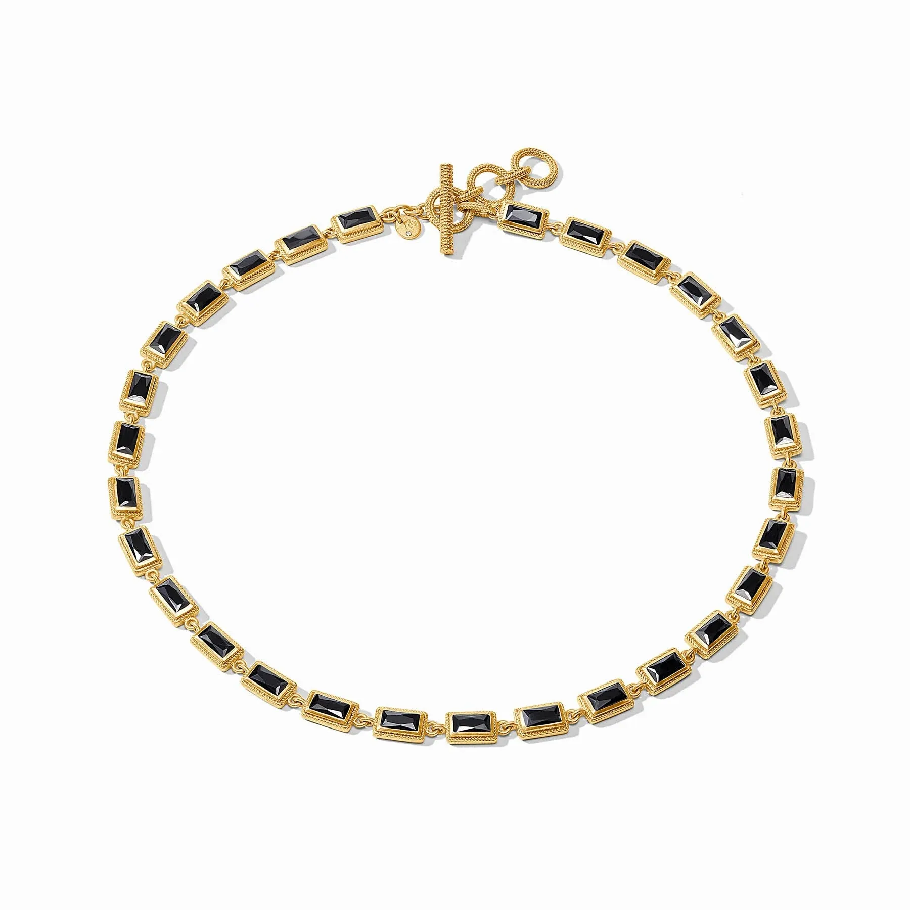 Julie Vos Baguette Tennis Necklace | Obsidian Black