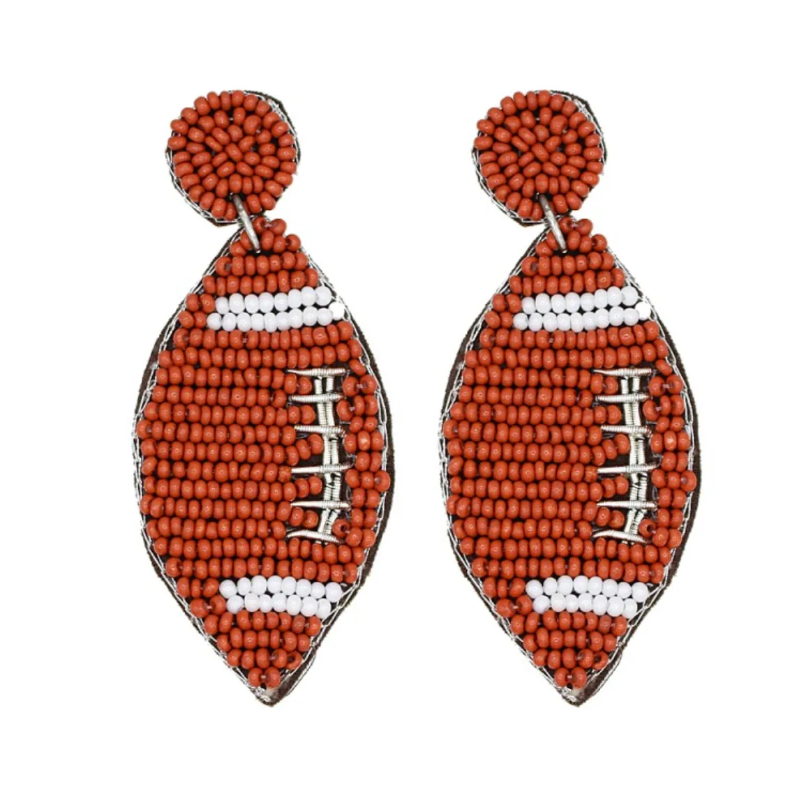 Kansas City Football Beaded Statement Earrings