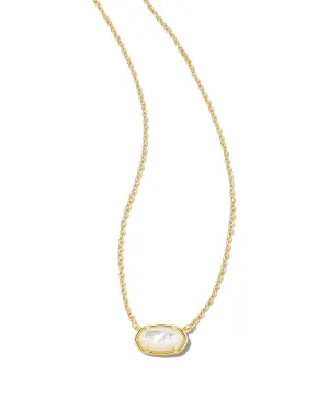 Kendra Scott Grayson Stone Pendant Necklace in Gold Ivory Mother of Pearl