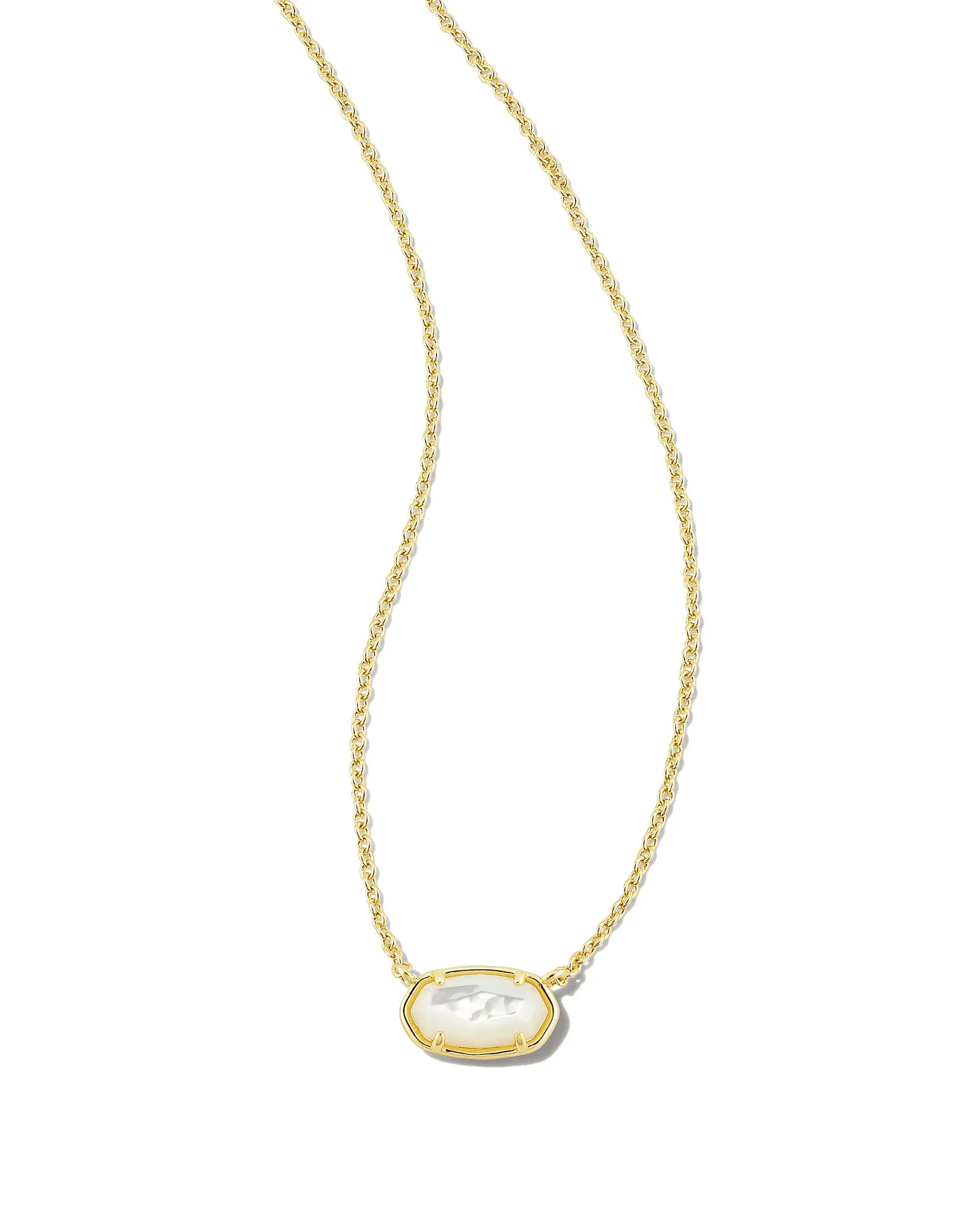 Kendra Scott Grayson Stone Pendant Necklace in Gold Ivory Mother of Pearl