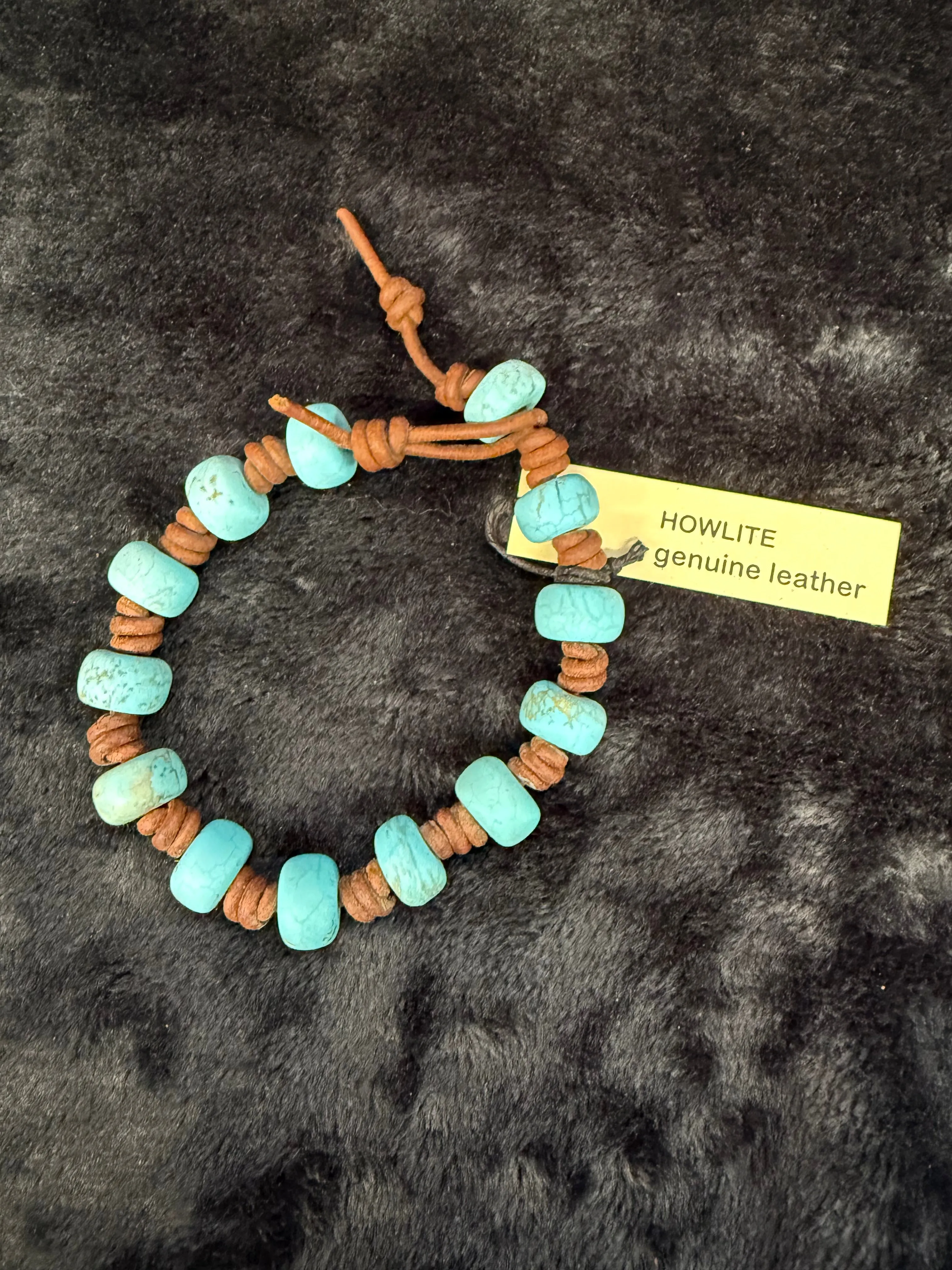 Knotted Leather & Gemstone Bracelets