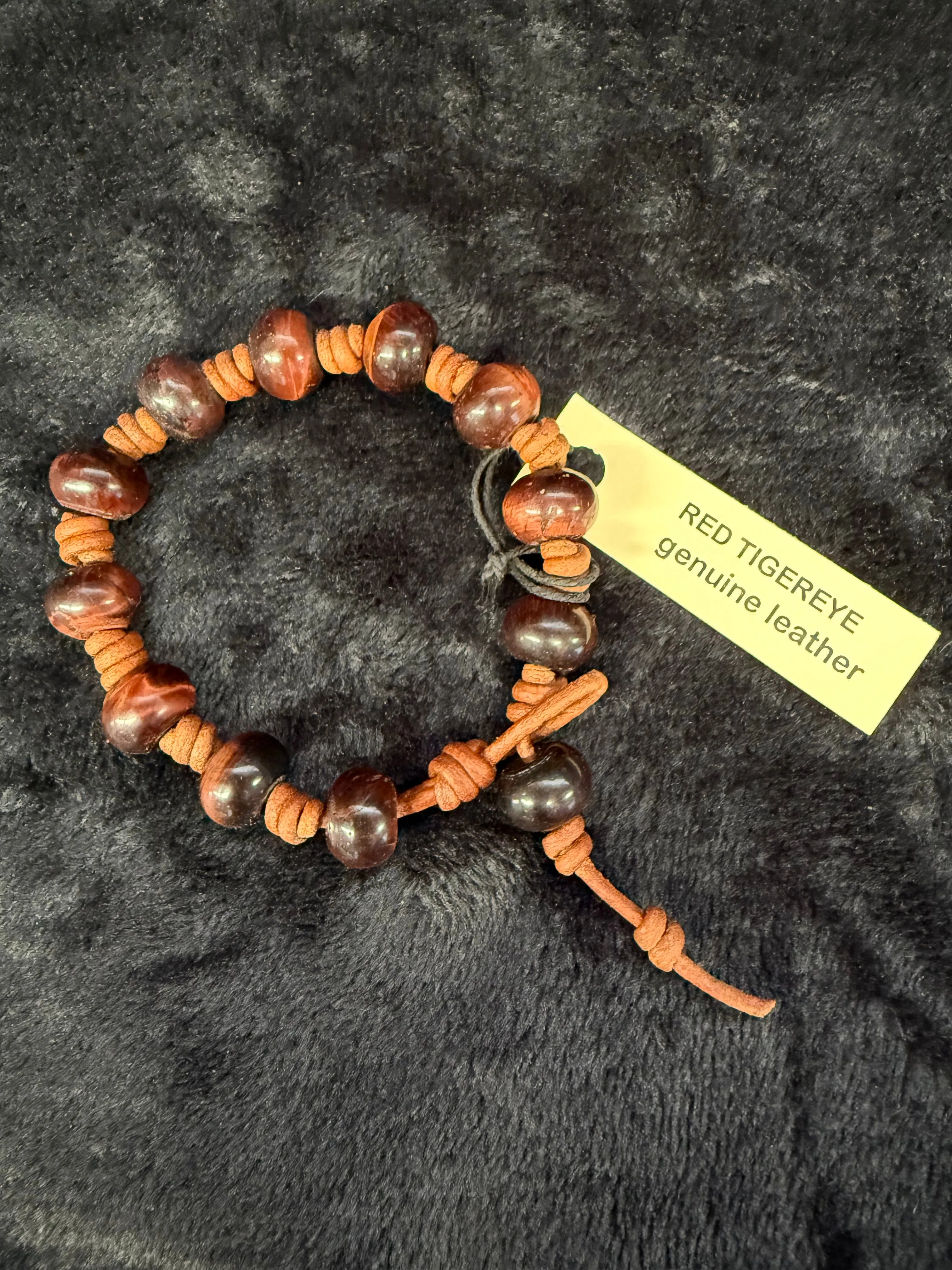 Knotted Leather & Gemstone Bracelets