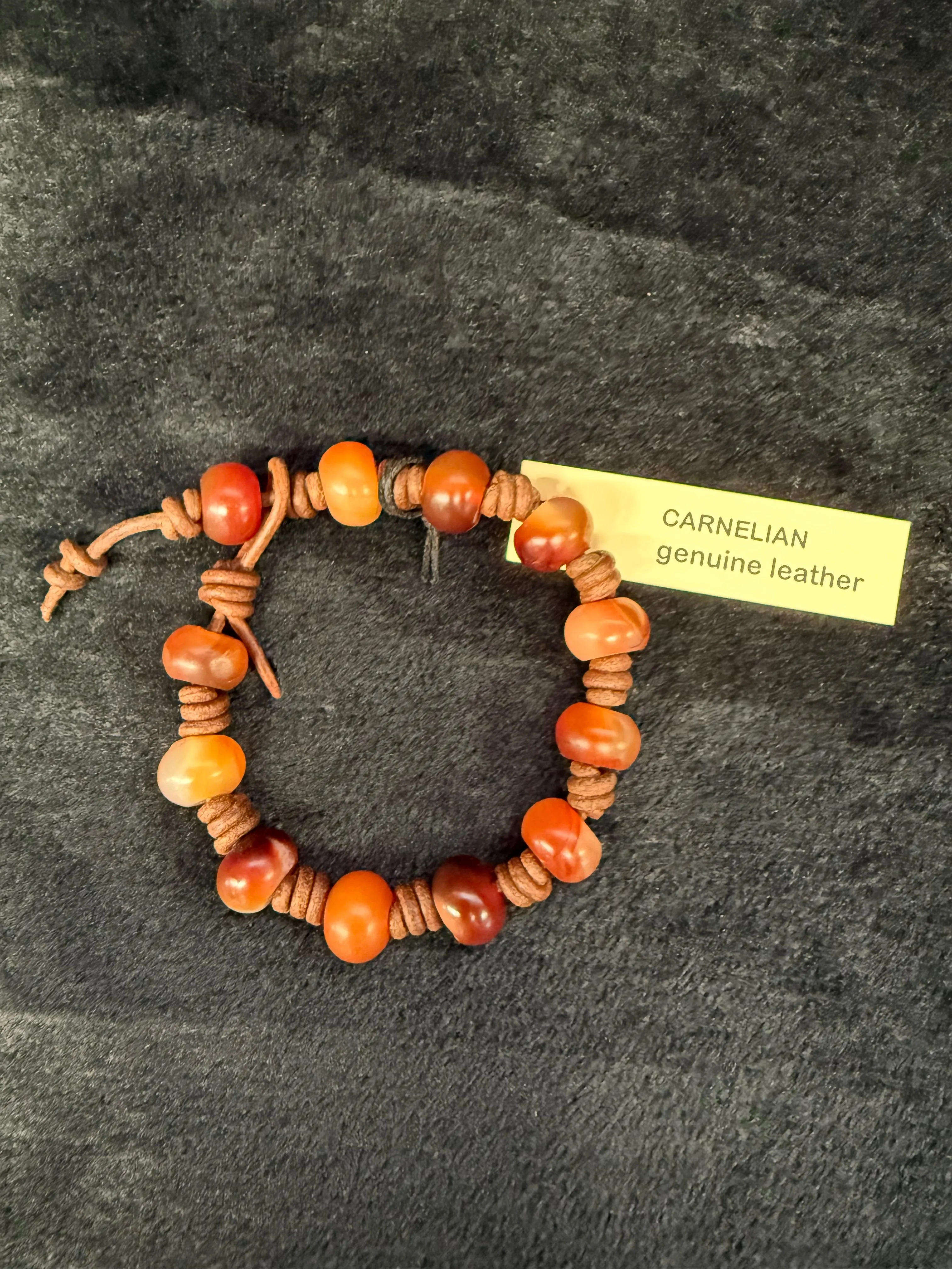 Knotted Leather & Gemstone Bracelets