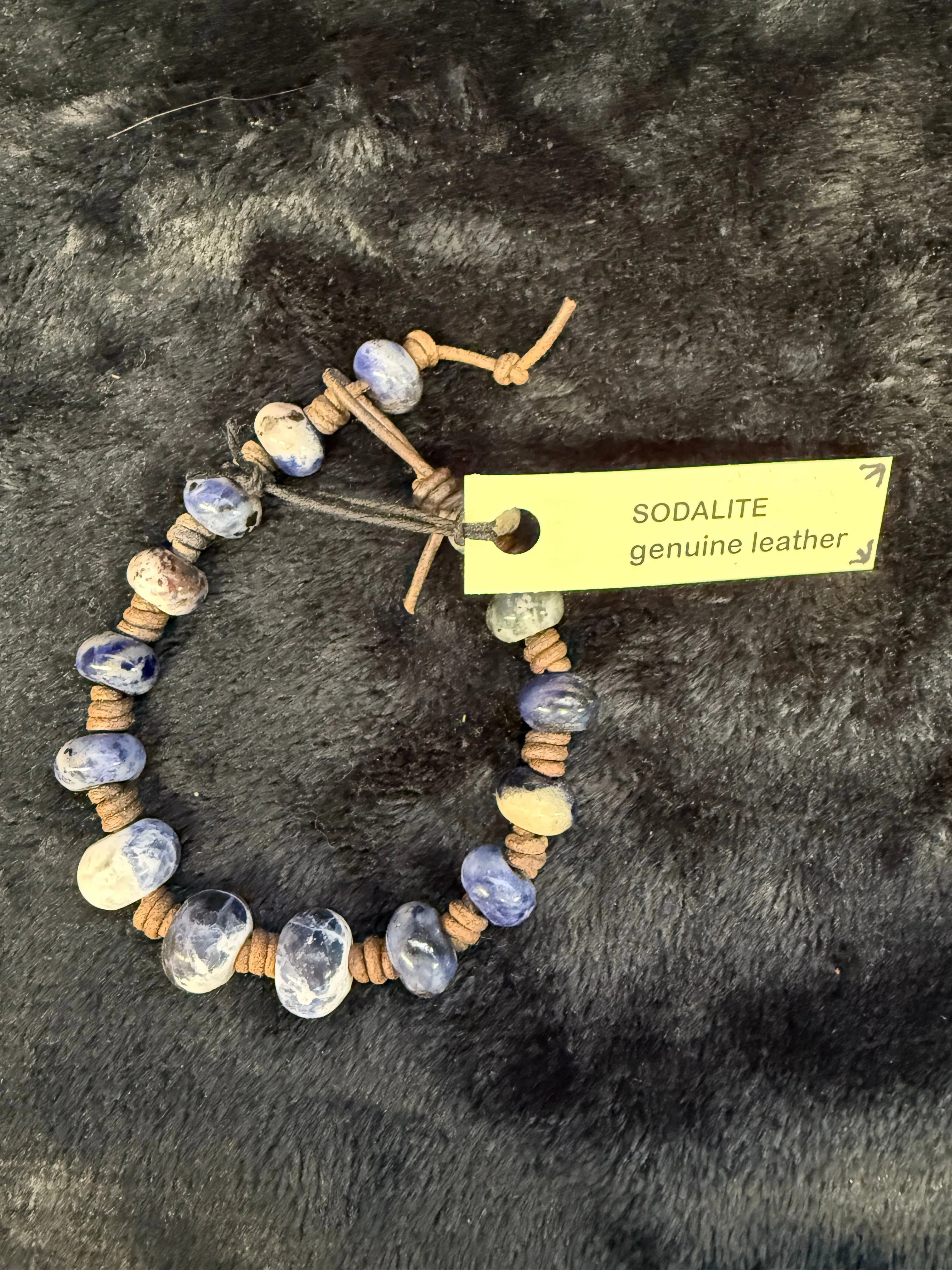 Knotted Leather & Gemstone Bracelets