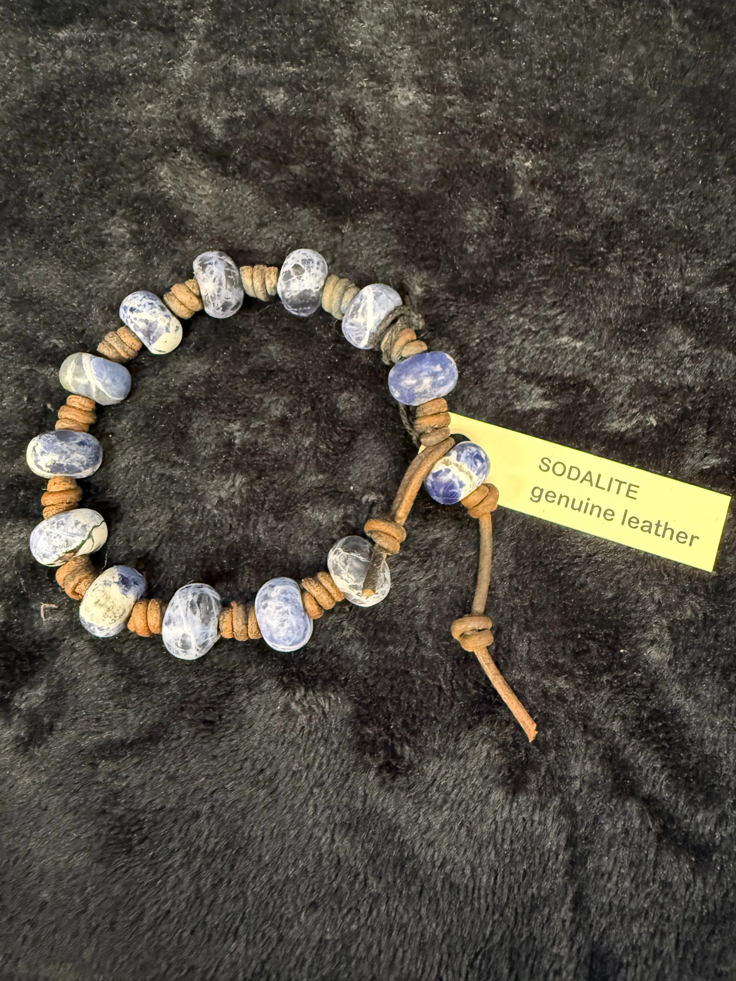 Knotted Leather & Gemstone Bracelets