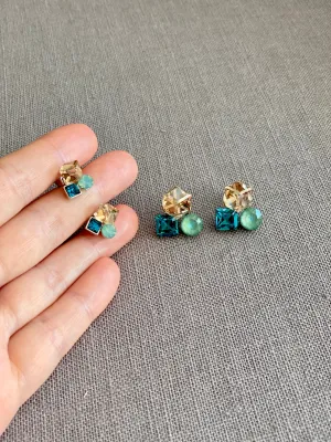 Lagoon Kaleidoscope Swarovski Studs