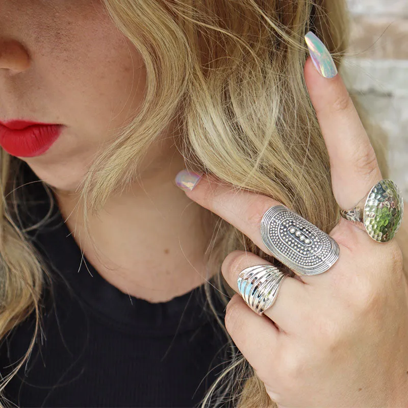 Lavish Silver Boho Ring