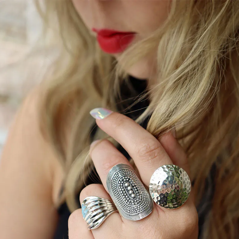 Lavish Silver Boho Ring