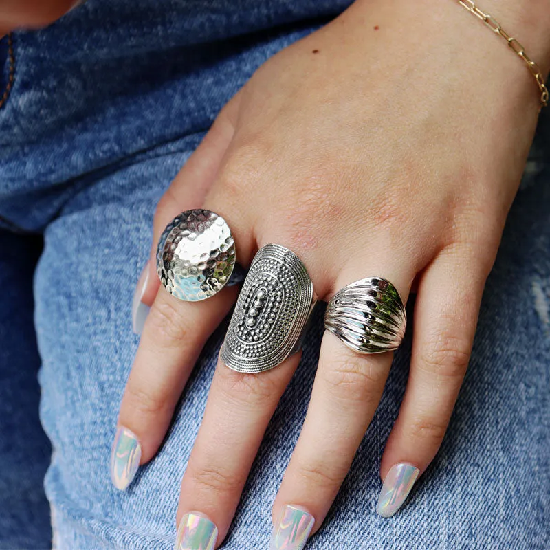 Lavish Silver Boho Ring