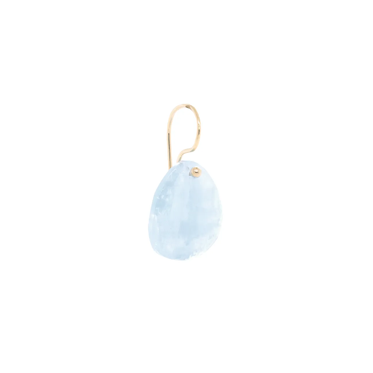 *Limited Edition* Petit Faceted Aquamarine Tabiz Slice Earrings