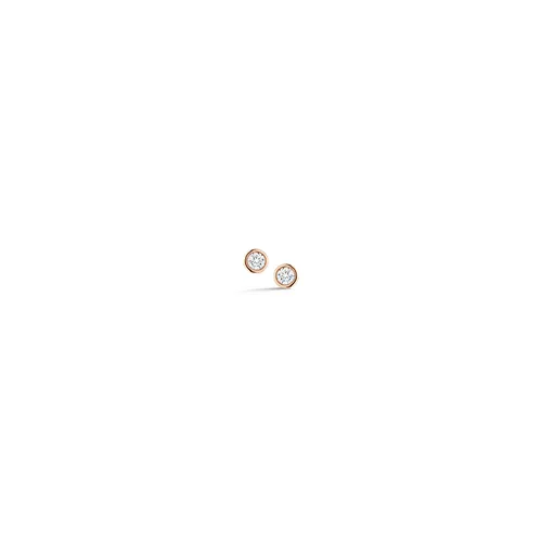 Lulu Jack Single Bezel Stud in Rose Gold