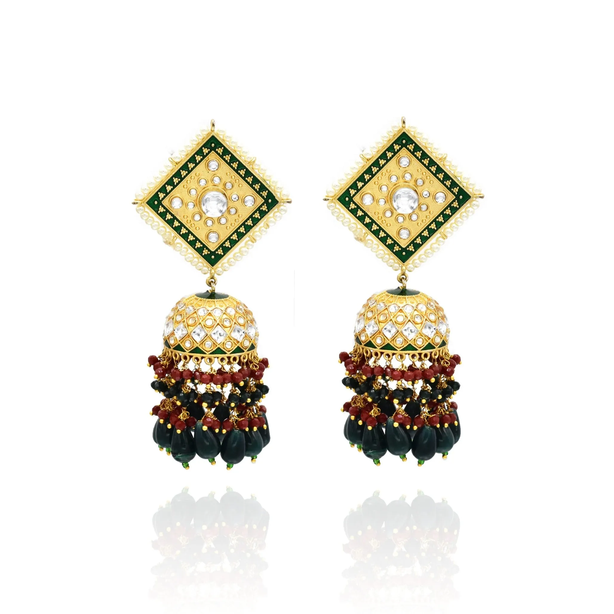 Mahima Meenakari Earrings Tikka Set