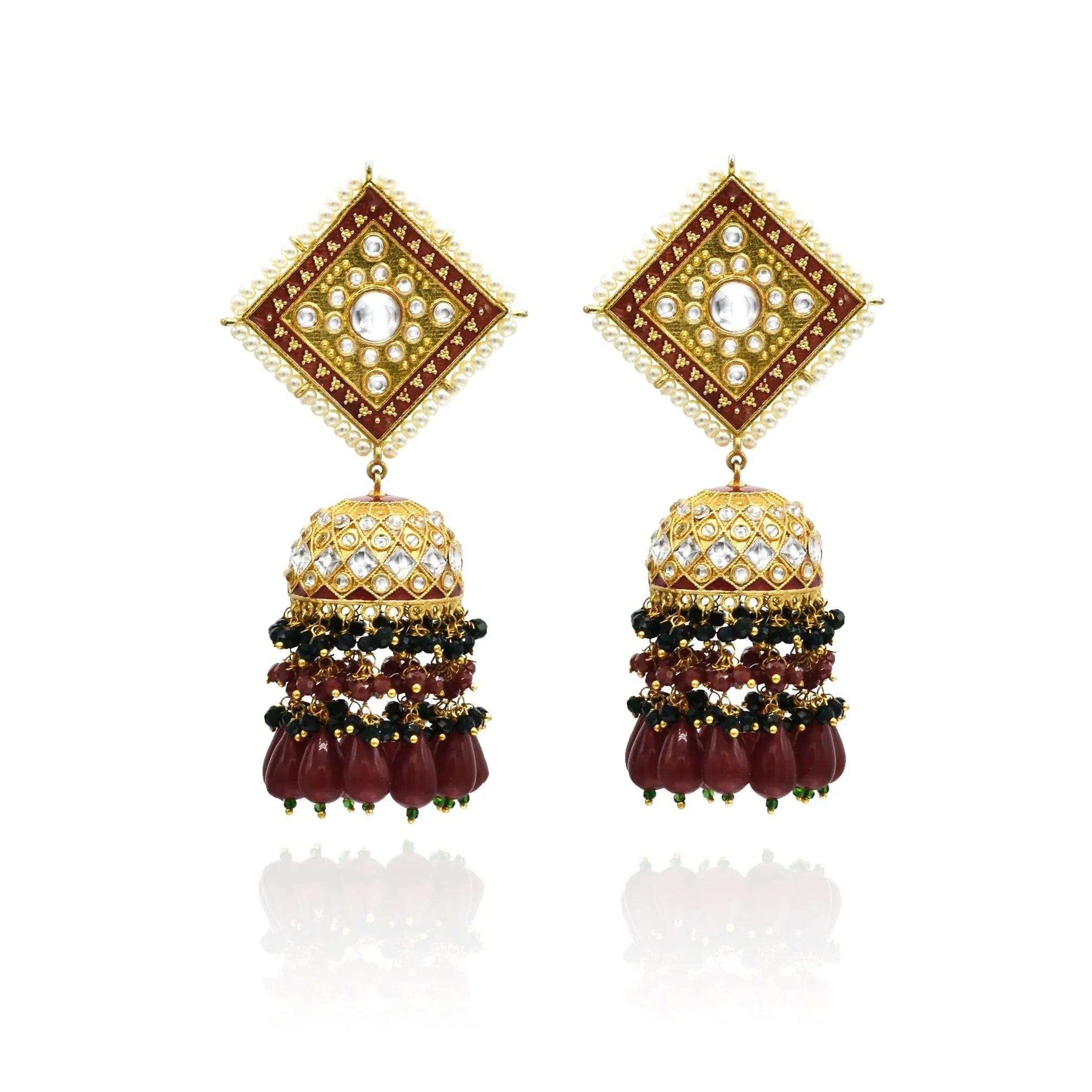 Mahima Meenakari Earrings Tikka Set