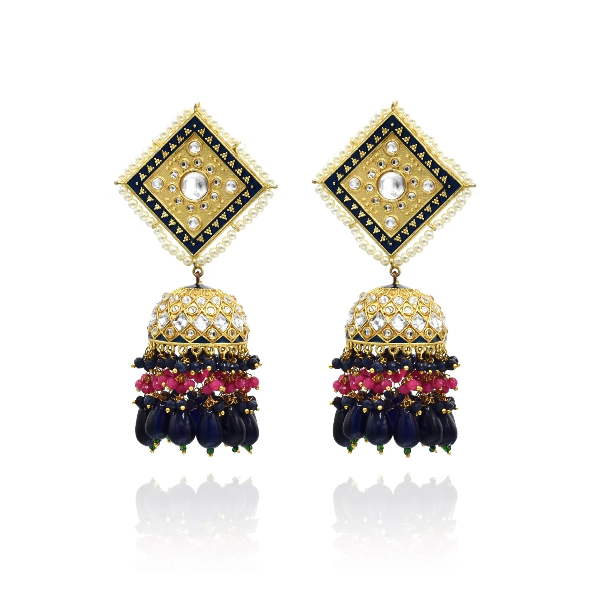 Mahima Meenakari Earrings Tikka Set