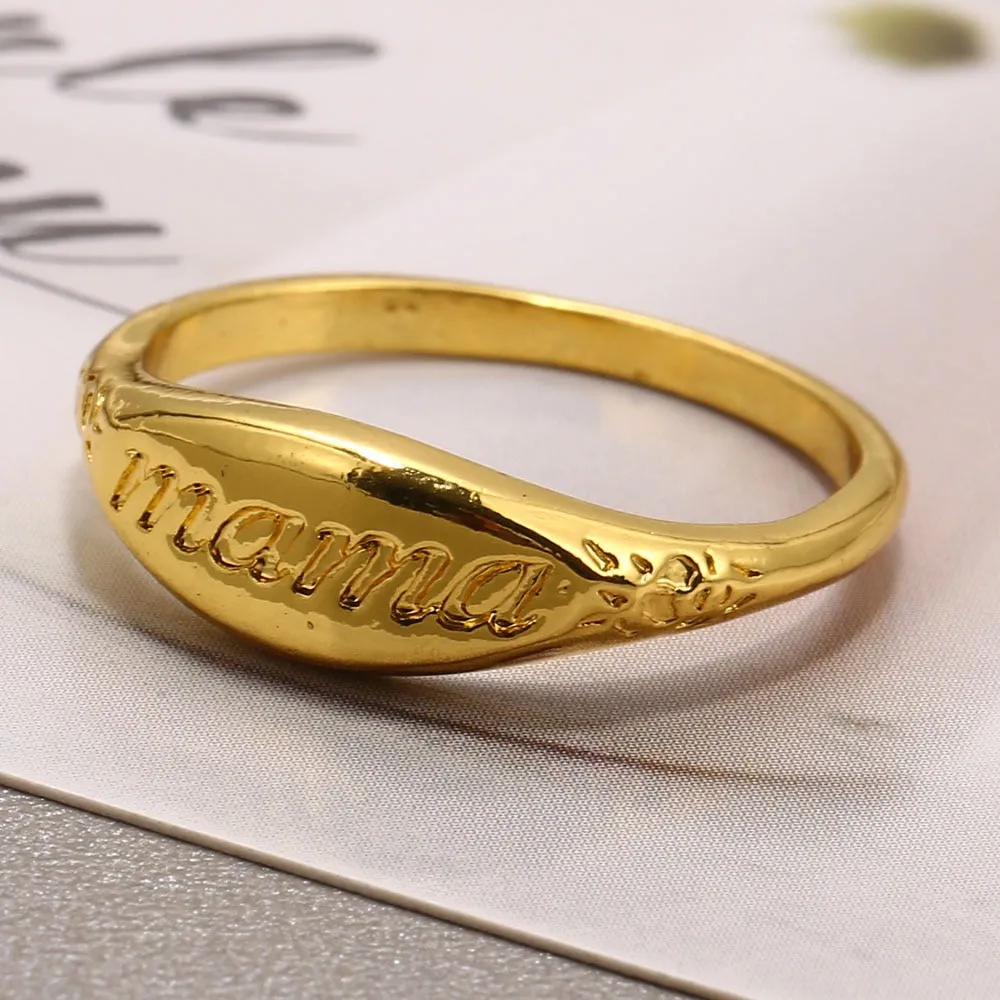 Mama Rings for Mother's Day Gift Simple Lettering Statement Ring