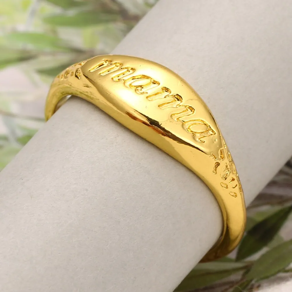 Mama Rings for Mother's Day Gift Simple Lettering Statement Ring
