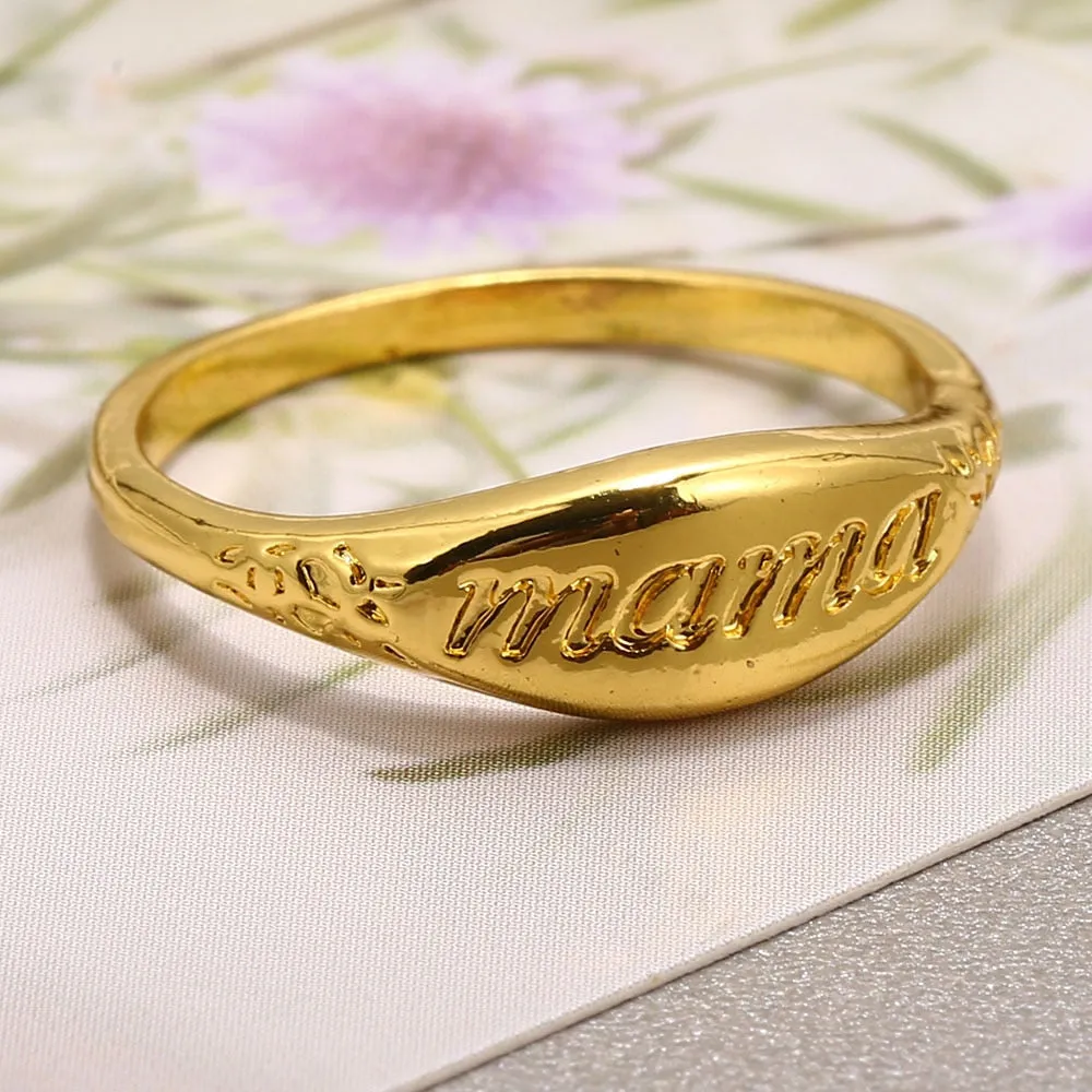 Mama Rings for Mother's Day Gift Simple Lettering Statement Ring