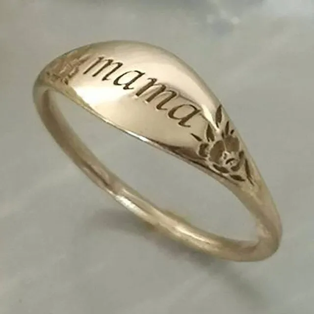 Mama Rings for Mother's Day Gift Simple Lettering Statement Ring