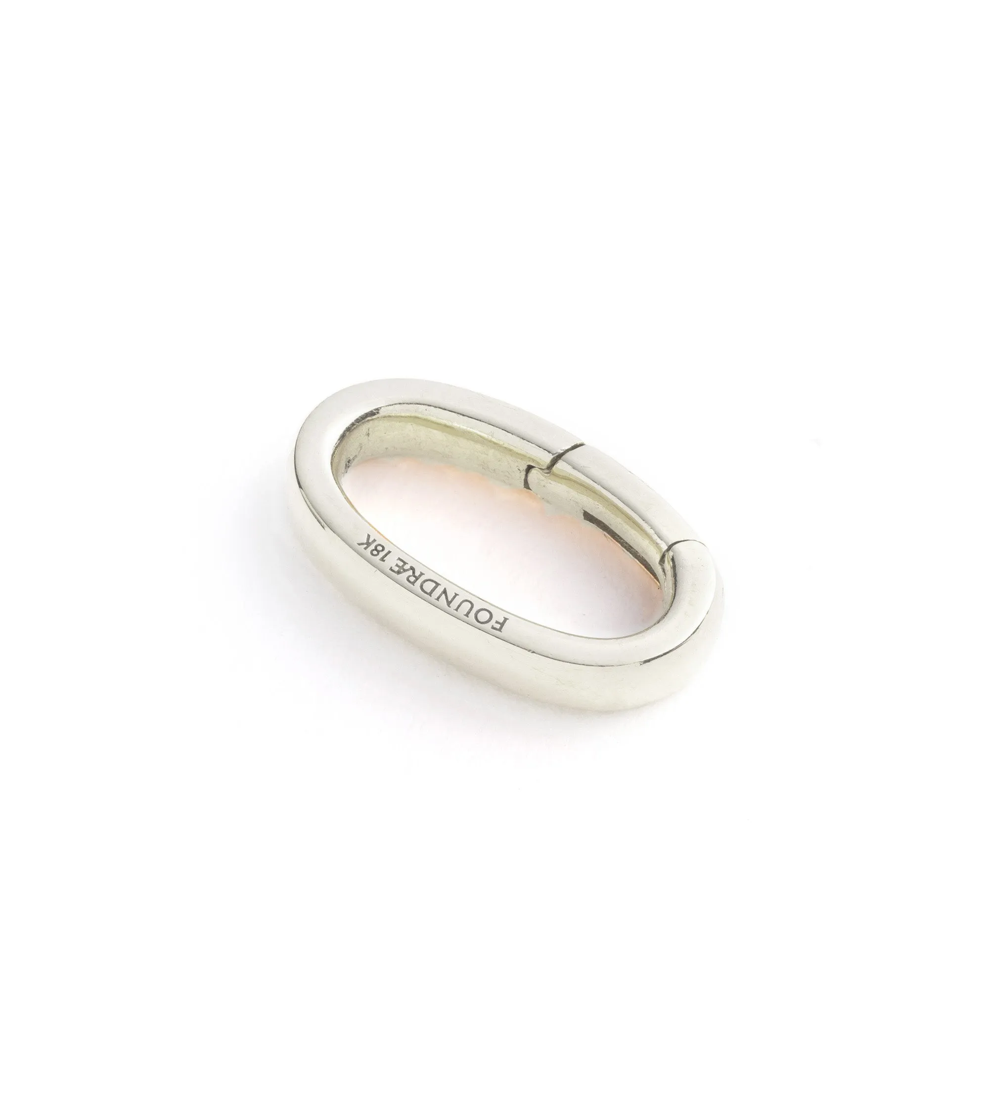 Medium Oval Annex Link White Gold
