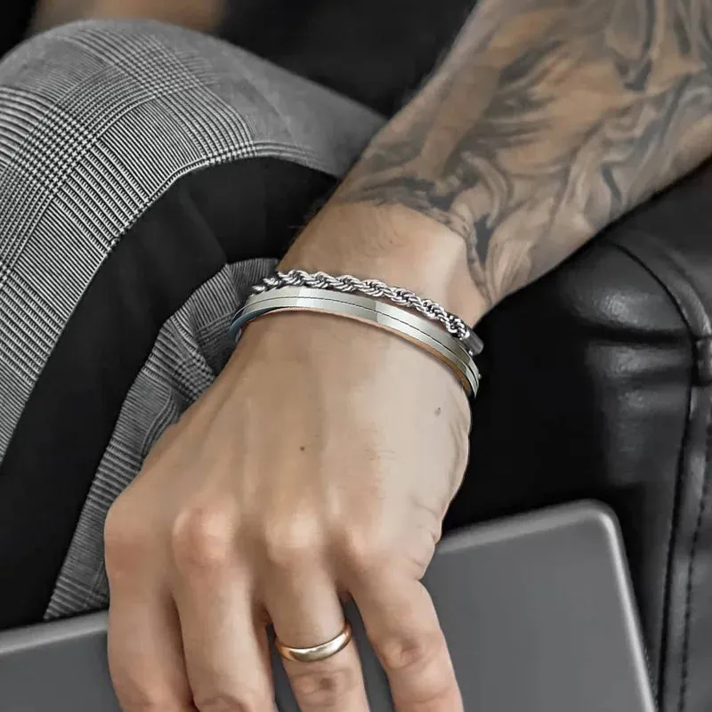 Men Bangle Bracelet Cuff Bracelet for Men
